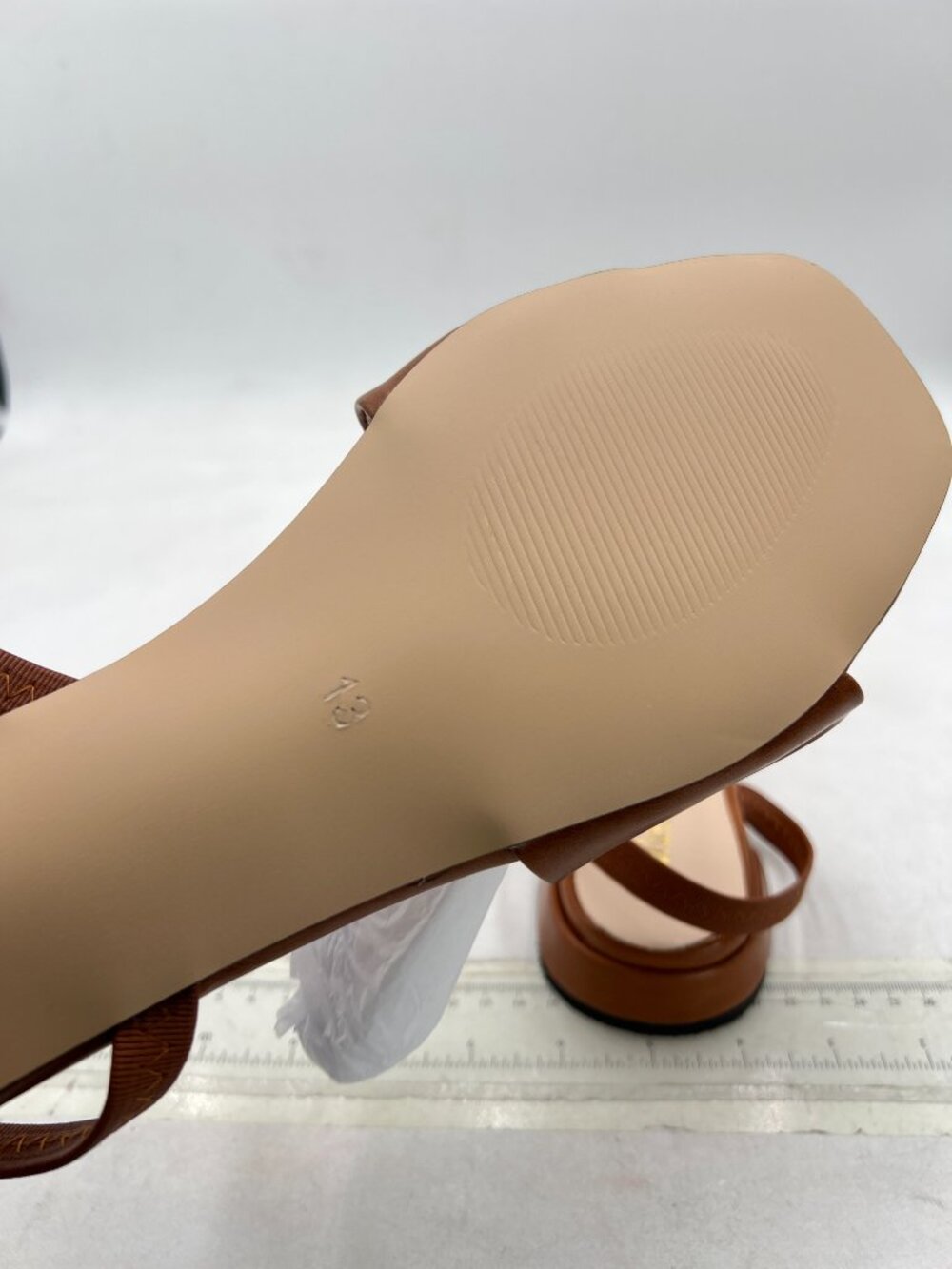 Brown Women Comfortable Open Toe Low Heel Sandals Back Strap Slip On Shoes - Picture 6 of 8